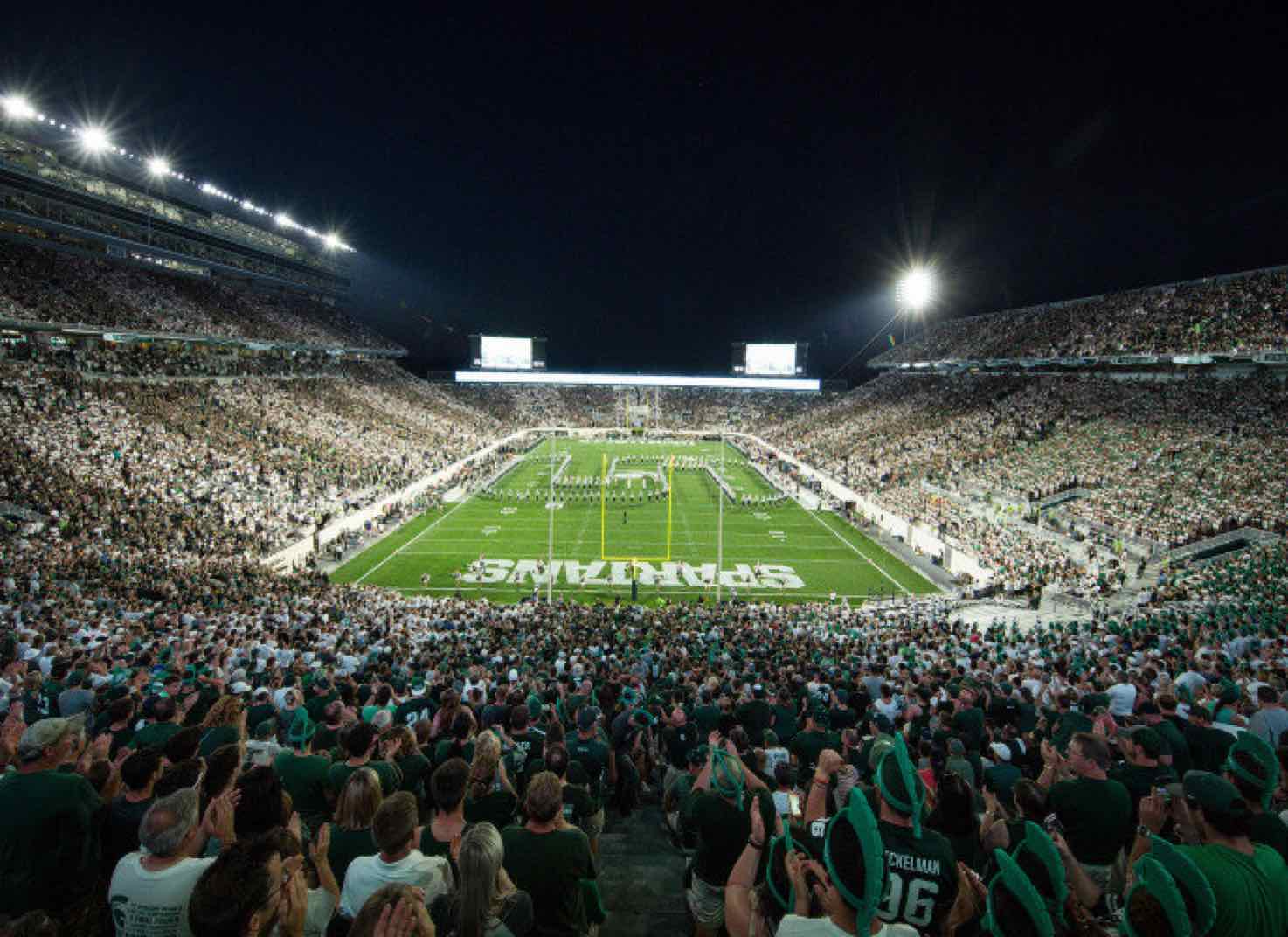 Spartan Stadium at night)