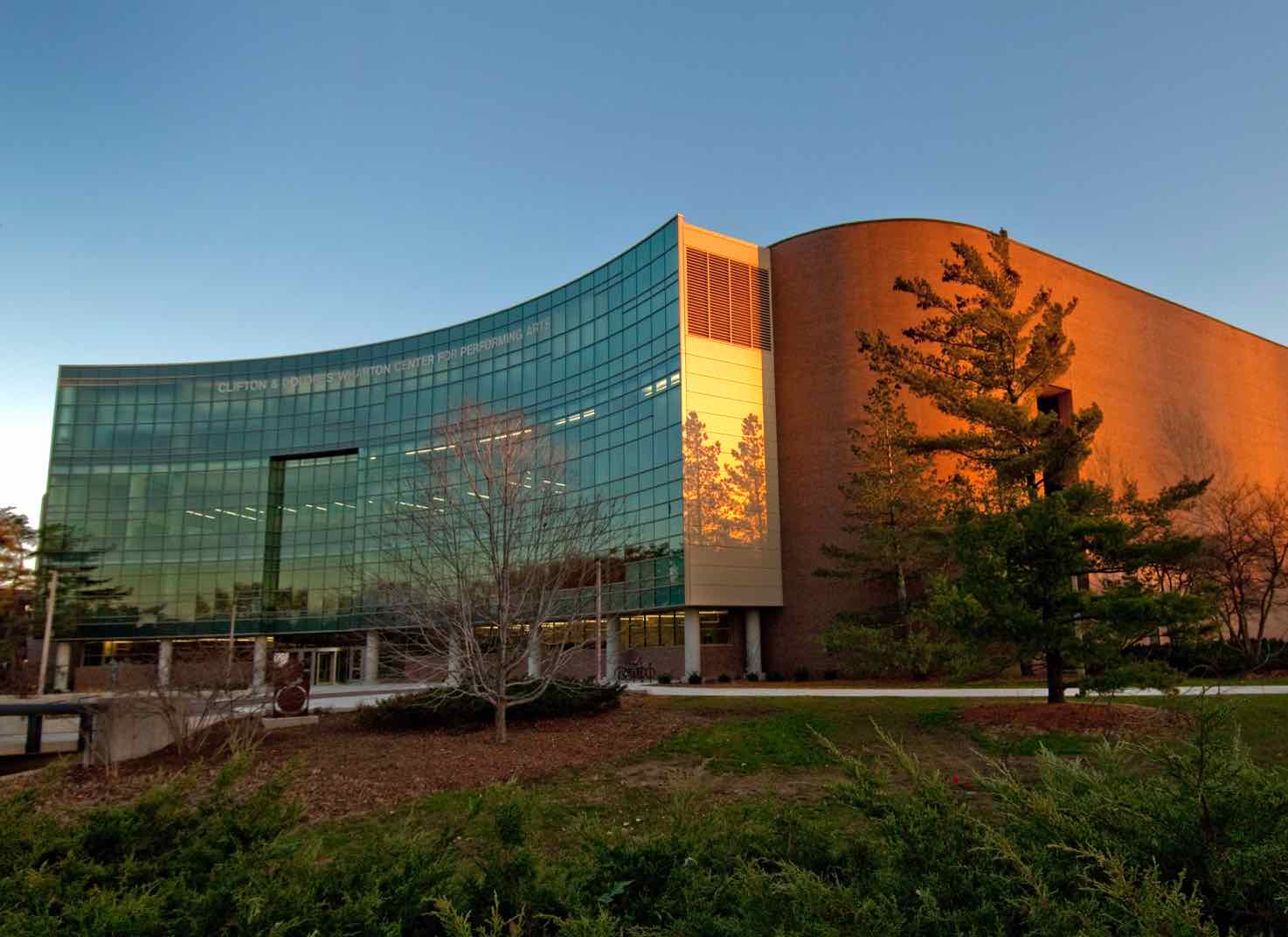 Wharton Center on a sunny day)